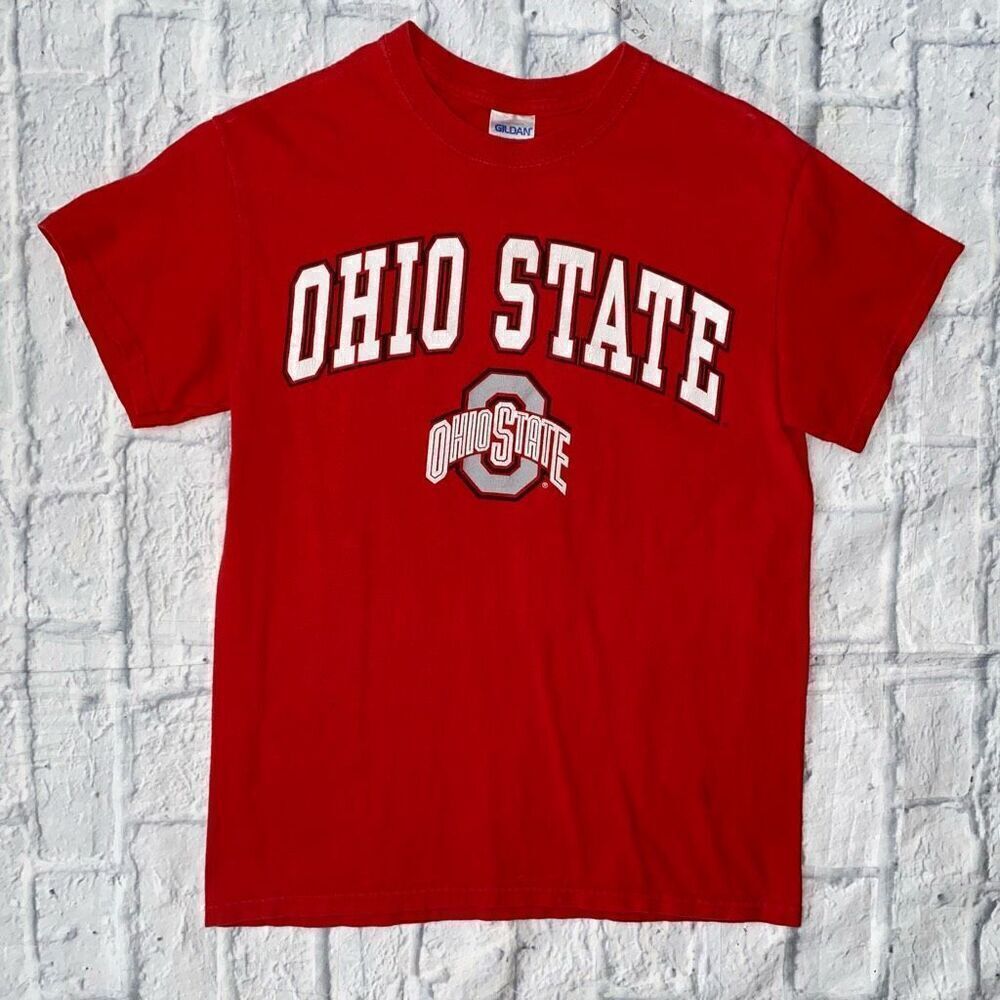 Gildan men S 100% cotton crewneck short sleeve Ohio State T-shirt ￼